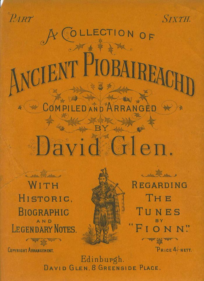 The cover of Part Six of Ancient Piobaireachd, published in the early 1900s.