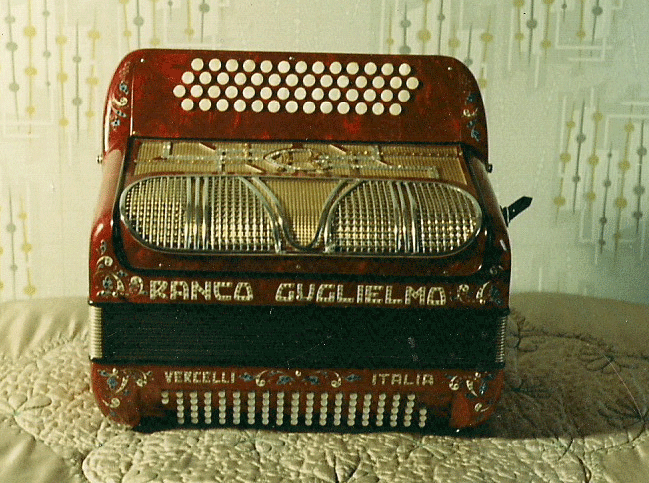 Tom's Ranco Guglielmo accordion, purchased in 1962.