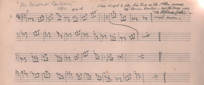 Braemarms Gathering, notes on sheet music