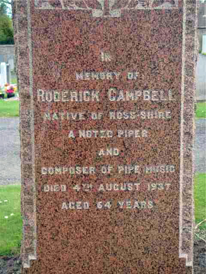Roddie Campbell grave site.