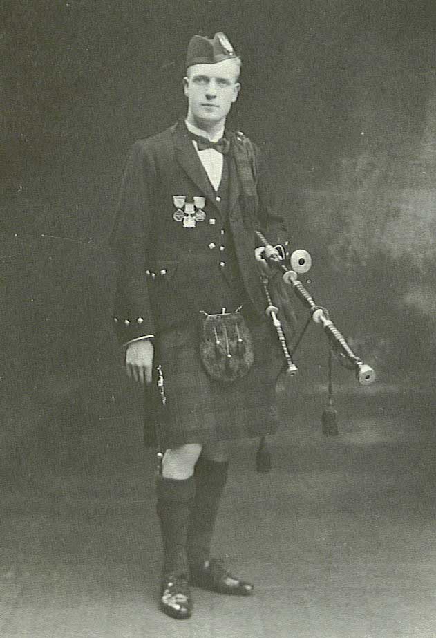John Wilson in 1927, shortly after winning the Gold Medal at the Argyllshire Gathering.