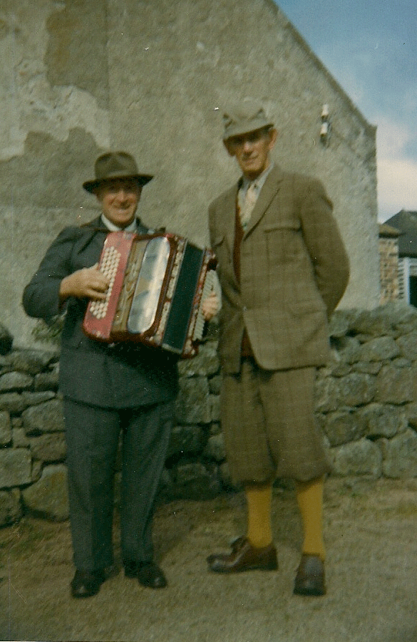 Tom with "Captain" Walker, who was a gamekeeper, not a captain. 'Captain' was a popular nickname at the time.