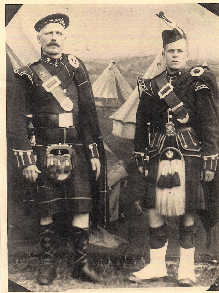 John MacDonald at age 15 with his father Donald, shortly after they arrived in France in 1916.